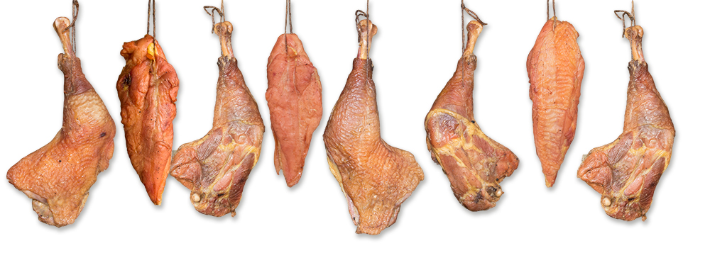 Bresse Gauloise Huhn geruchert