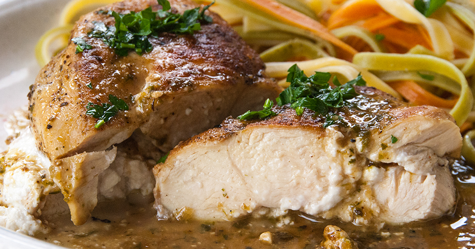Hhnerfilet mit Ziegenkse gefllt