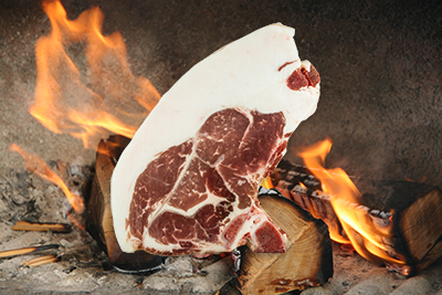Mangalitza Kotelett am Grill