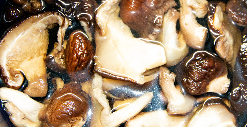 Shiitake aufquellen