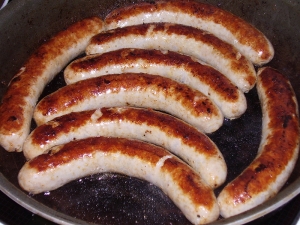 Bratwurst vom Mangalitza Schwein