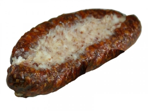 Mangalitza Hauswrstl mit Schmalz 