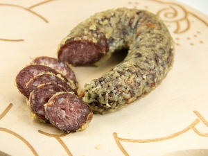 Knoblauchwurst vom Mangalitza Schwein