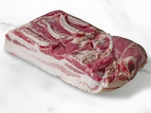 Bauchfleisch vom schwarzen Schwein