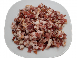 Speckwrfel vom Mangalitza Schwein